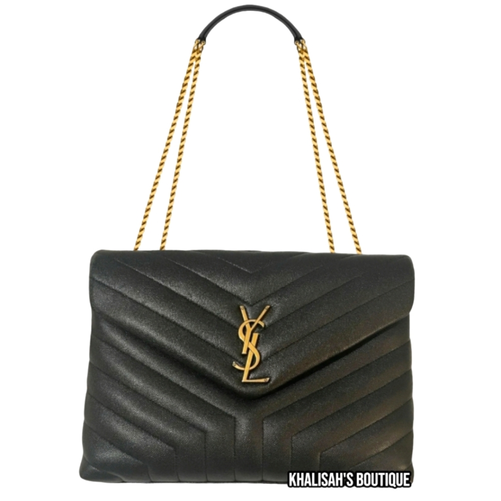 Extremely Rare!! YSL Saint Laurent LOULOU MEDIUM BAG MATELASSÉ Y GRAINED LEATHER
